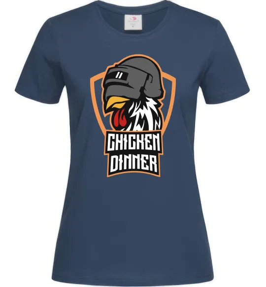 Женская футболка Chiken dinner Темно-синий фото
