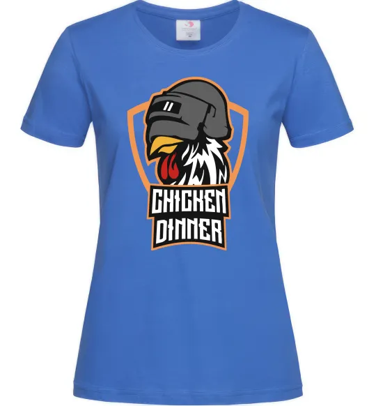 Женская футболка Chiken dinner Ярко-синий фото