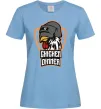 Женская футболка Chiken dinner Голубой фото