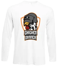 Лонгслив Chiken dinner Белый фото