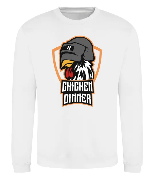 Свитшот Chiken dinner Белый фото