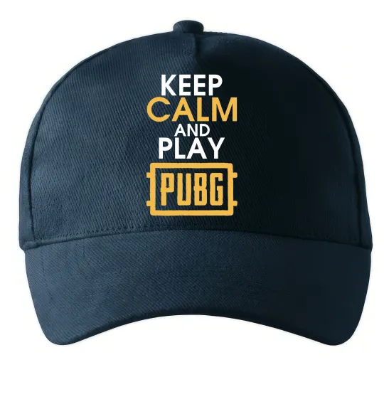 Кепка Keep calm play PUBG Темно-синий фото