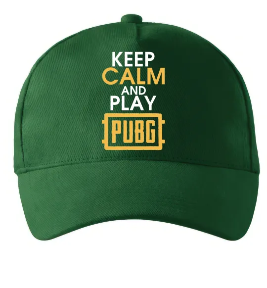 Кепка Keep calm play PUBG Темно-зеленый фото