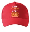 Кепка Keep calm play PUBG Красный фото