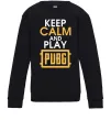 Дитячий світшот Keep calm play PUBG Чорний фото