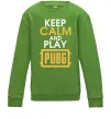 Дитячий світшот Keep calm play PUBG Лаймовий фото