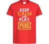 Детская футболка Keep calm play PUBG Красный фото