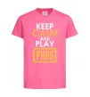 Дитяча футболка Keep calm play PUBG Яскраво-рожевий фото