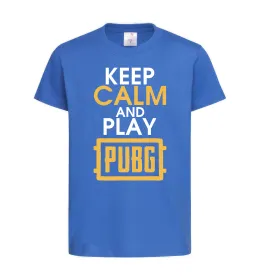 Детская футболка Keep calm play PUBG Ярко-синий фото