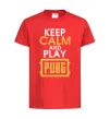 Дитяча футболка Keep calm play PUBG Червоний фото
