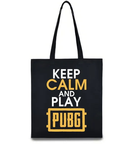 Эко-сумка Keep calm play PUBG Черный фото