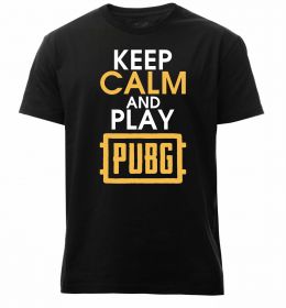 Мужская премиум футболка Keep calm play PUBG Мужская премиум футболка Keep calm play PUBG