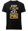 Чоловіча преміум футболка Keep calm play PUBG Чорний фото