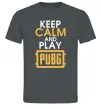 Мужская футболка Keep calm play PUBG Графит фото