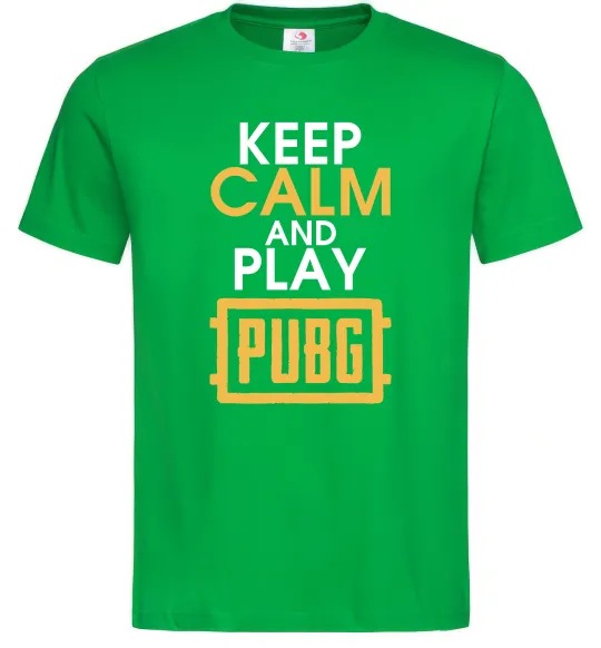 Мужская футболка Keep calm play PUBG Зеленый фото