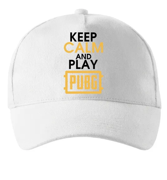 Кепка Keep calm play PUBG Белый фото