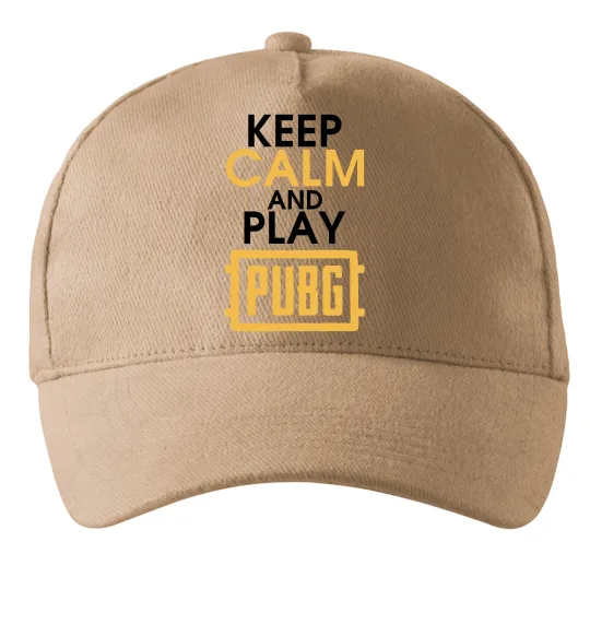Кепка Keep calm play PUBG Песочный фото