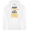 Мужская толстовка (худи) Keep calm play PUBG Белый фото