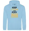Мужская толстовка (худи) Keep calm play PUBG Голубой фото