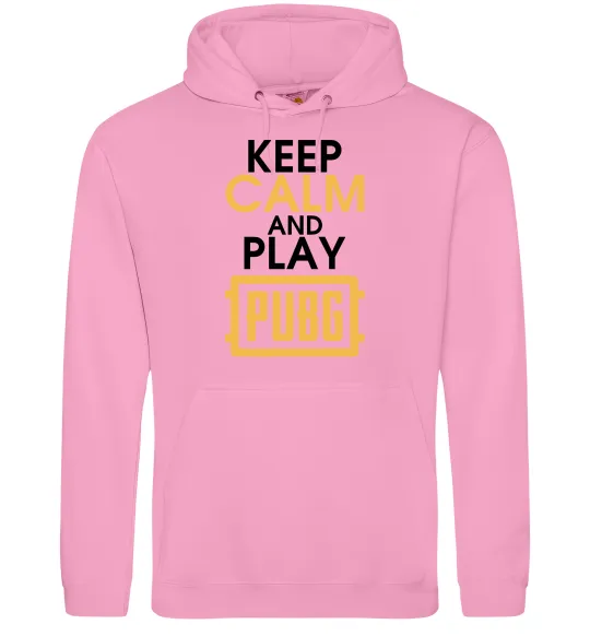 Женская толстовка (худи) Keep calm play PUBG Розовый фото