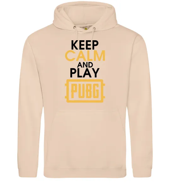 Женская толстовка (худи) Keep calm play PUBG Песочный фото