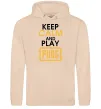 Женская толстовка (худи) Keep calm play PUBG Песочный фото