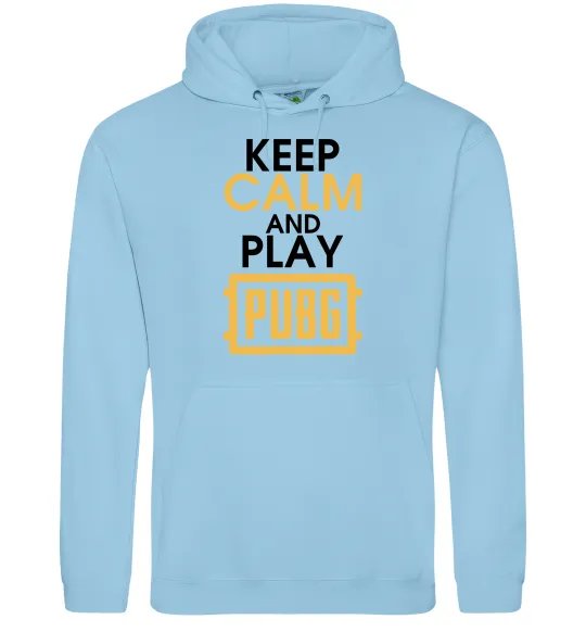 Женская толстовка (худи) Keep calm play PUBG Голубой фото