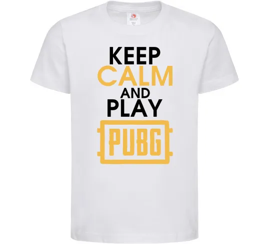 Детская футболка Keep calm play PUBG Белый фото