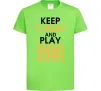 Детская футболка Keep calm play PUBG Лаймовый фото