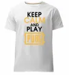 Чоловіча преміум футболка Keep calm play PUBG Білий фото