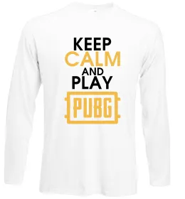 Лонгслив Keep calm play PUBG Белый фото