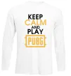 Лонгслив Keep calm play PUBG Белый фото