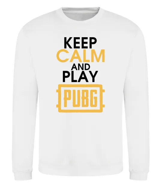 Свитшот Keep calm play PUBG Белый фото