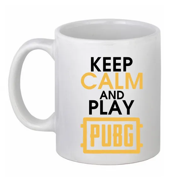 Чашка керамическая Keep calm play PUBG Белый фото