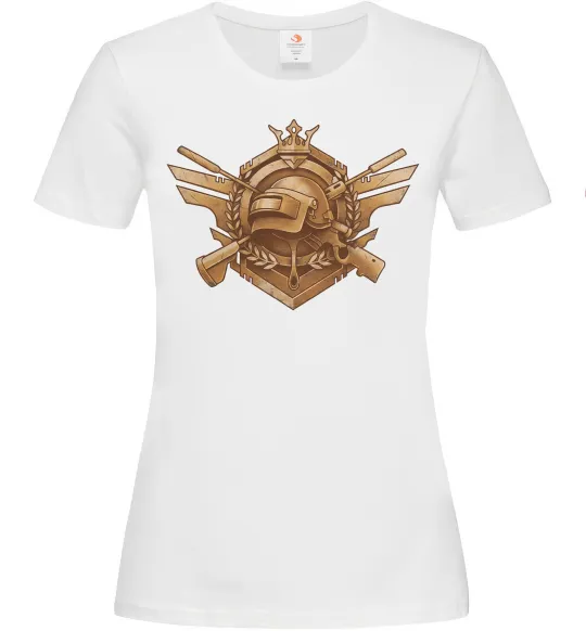 Женская футболка PUBG logo Белый фото
