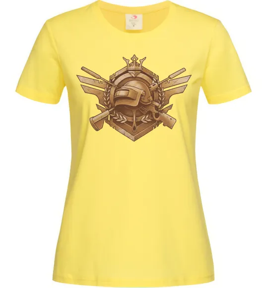 Женская футболка PUBG logo Лимонный фото