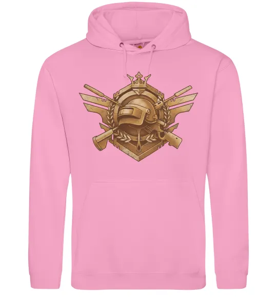 Мужская толстовка (худи) PUBG logo Розовый фото