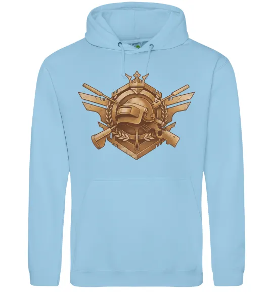 Женская толстовка (худи) PUBG logo Голубой фото