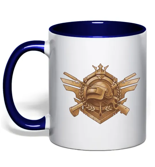 Чашка с цветной ручкой PUBG logo Глубокий темно-синий фото