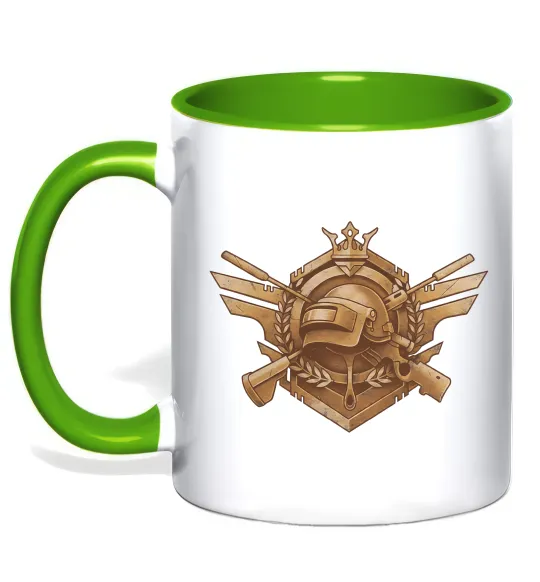 Чашка с цветной ручкой PUBG logo Зеленый фото