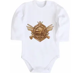 Дитячий бодік PUBG logo Білий фото