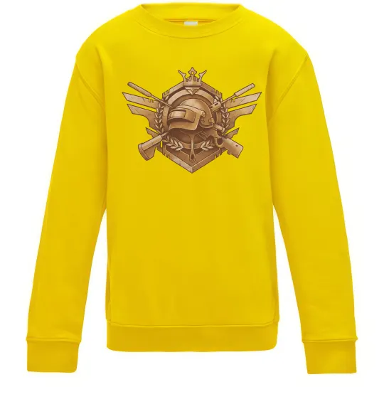 Детский Свитшот PUBG logo Солнечно желтый фото