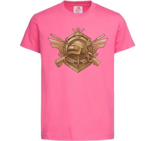 Дитяча футболка PUBG logo Яскраво-рожевий фото