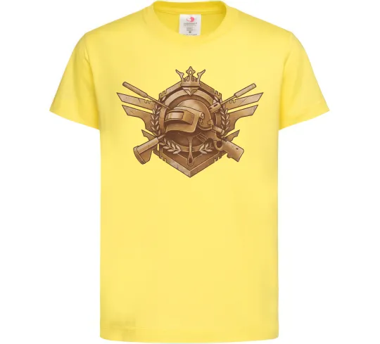 Дитяча футболка PUBG logo Лимонний фото