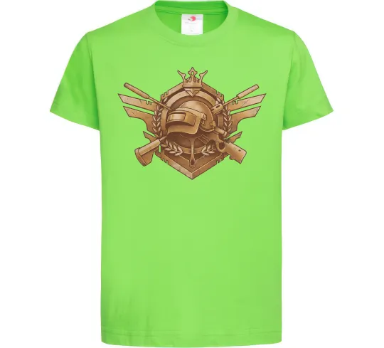 Дитяча футболка PUBG logo Лаймовий фото