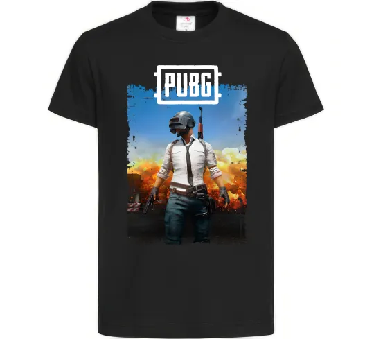 Дитяча футболка Пабг персонаж Чорний фото