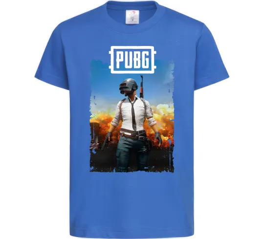 Дитяча футболка Пабг персонаж Яскраво-синій фото