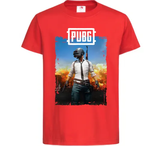 Дитяча футболка Пабг персонаж Червоний фото