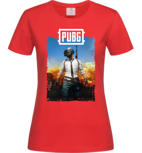 Жіноча футболка Пабг персонаж Червоний фото