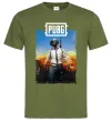 Мужская футболка Пабг персонаж Оливковый фото